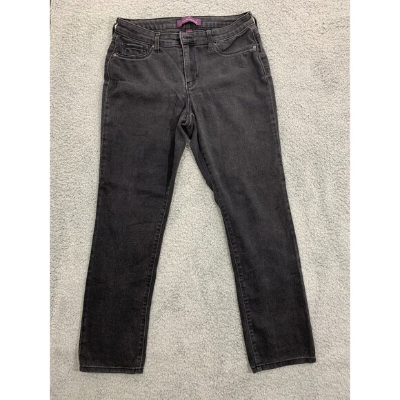 Gloria Vanderbilt 10 Black Denim Jeans Stretch Skinny 5 Pocket Design - Picture 1 of 12
